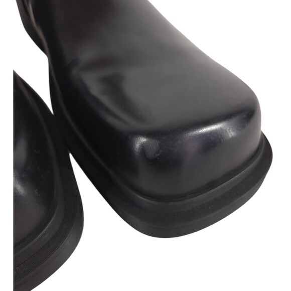 Bottega Veneta Square Toe Chunky Sole Zip Boots US 12 EU 45 Mens Black $1450 main image 7